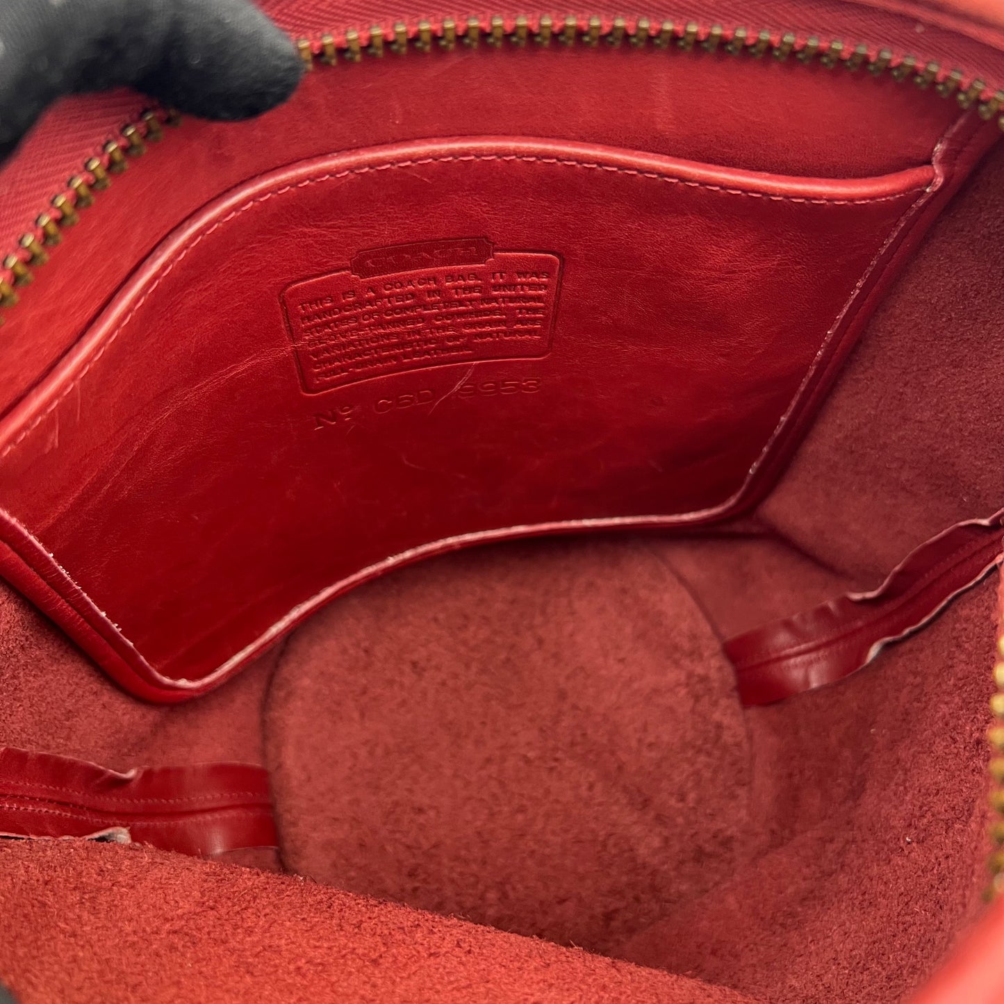 Coach Cherry Red Leather Duffle Sac
