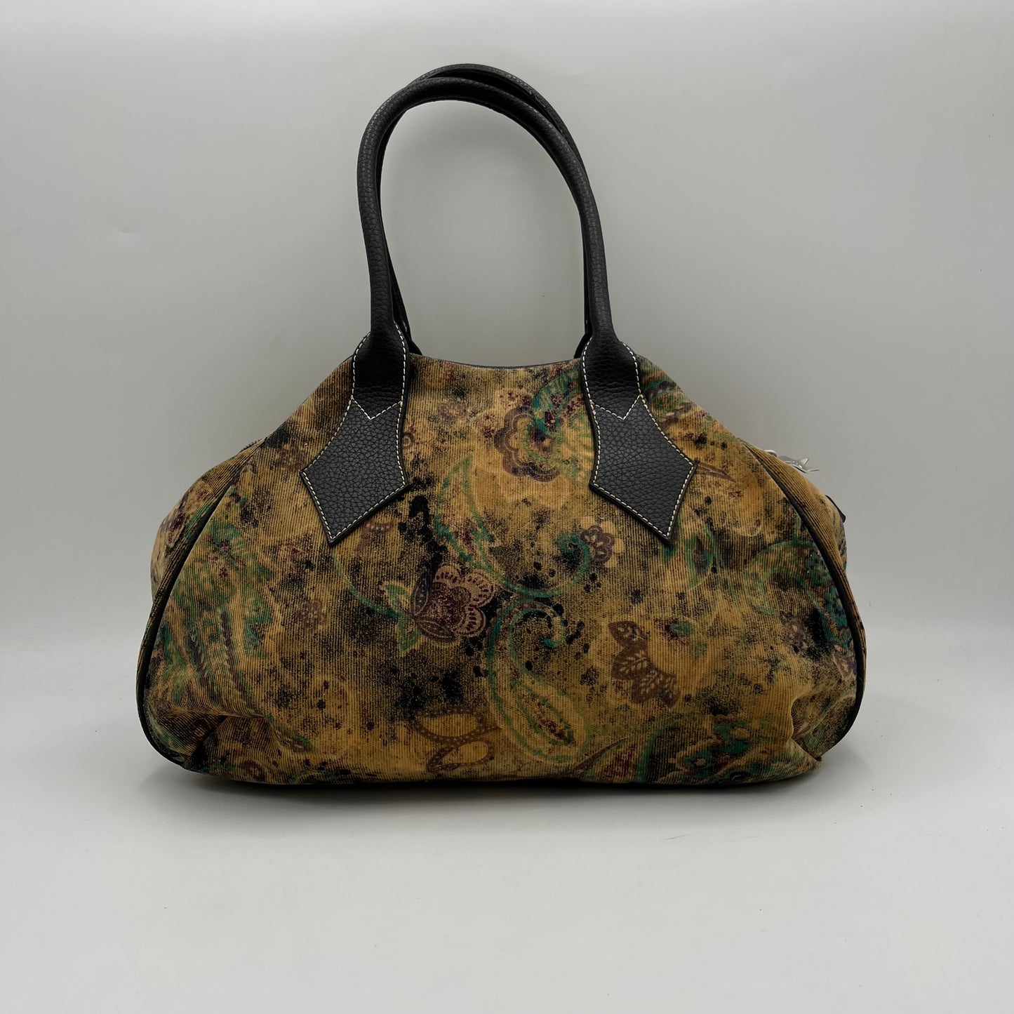 Vivienne Westwood Abstract Yasmin Cloth and Leather Handbag