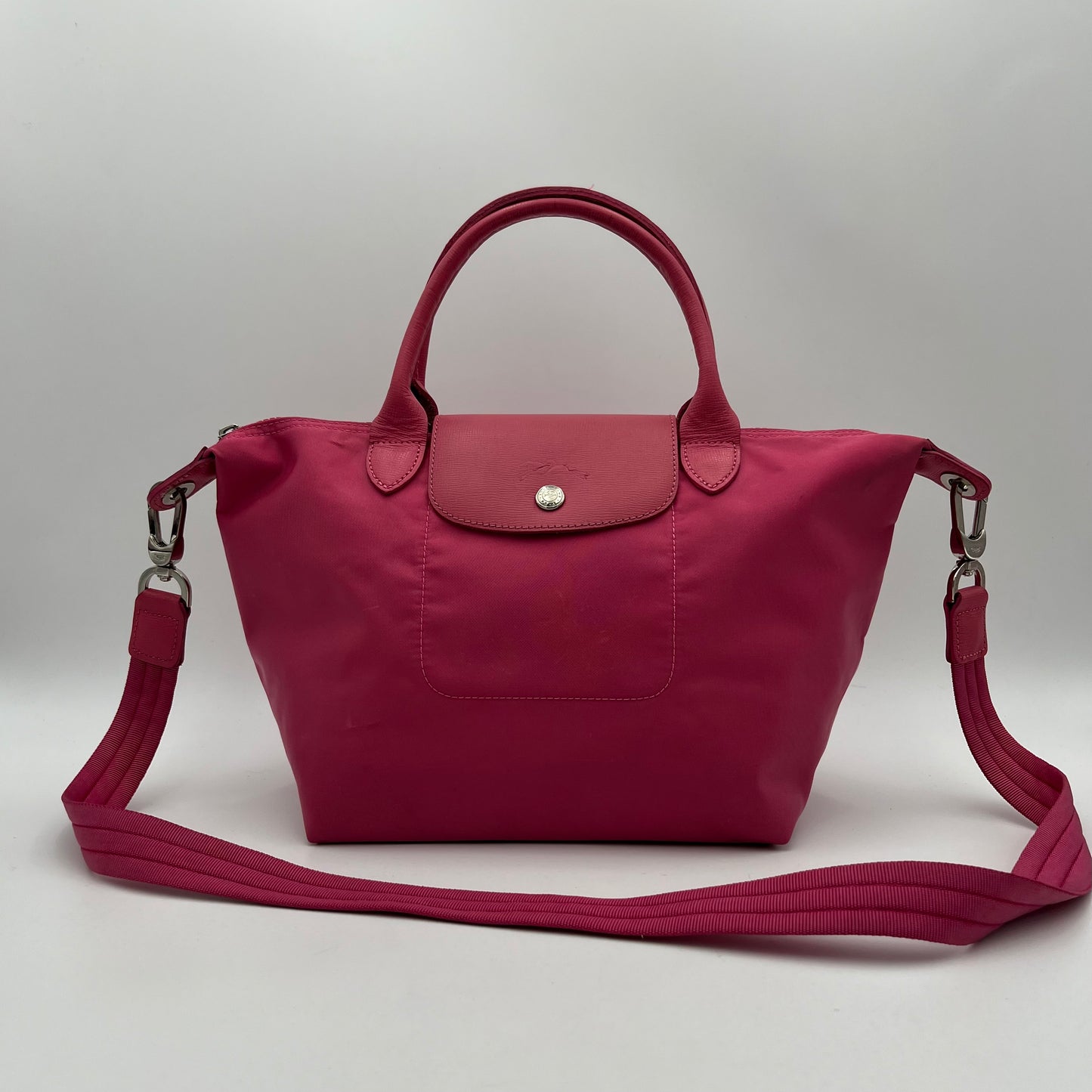 Longchamp Pink Le Pliage Neo Top Handle