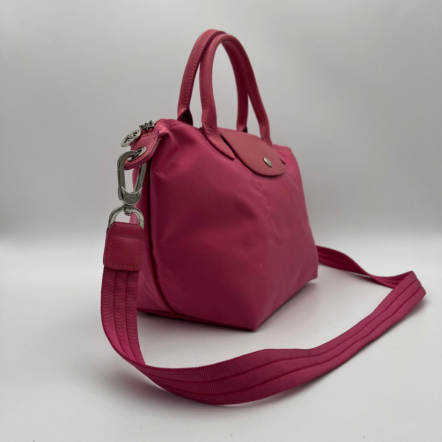 Longchamp Pink Le Pliage Neo Top Handle