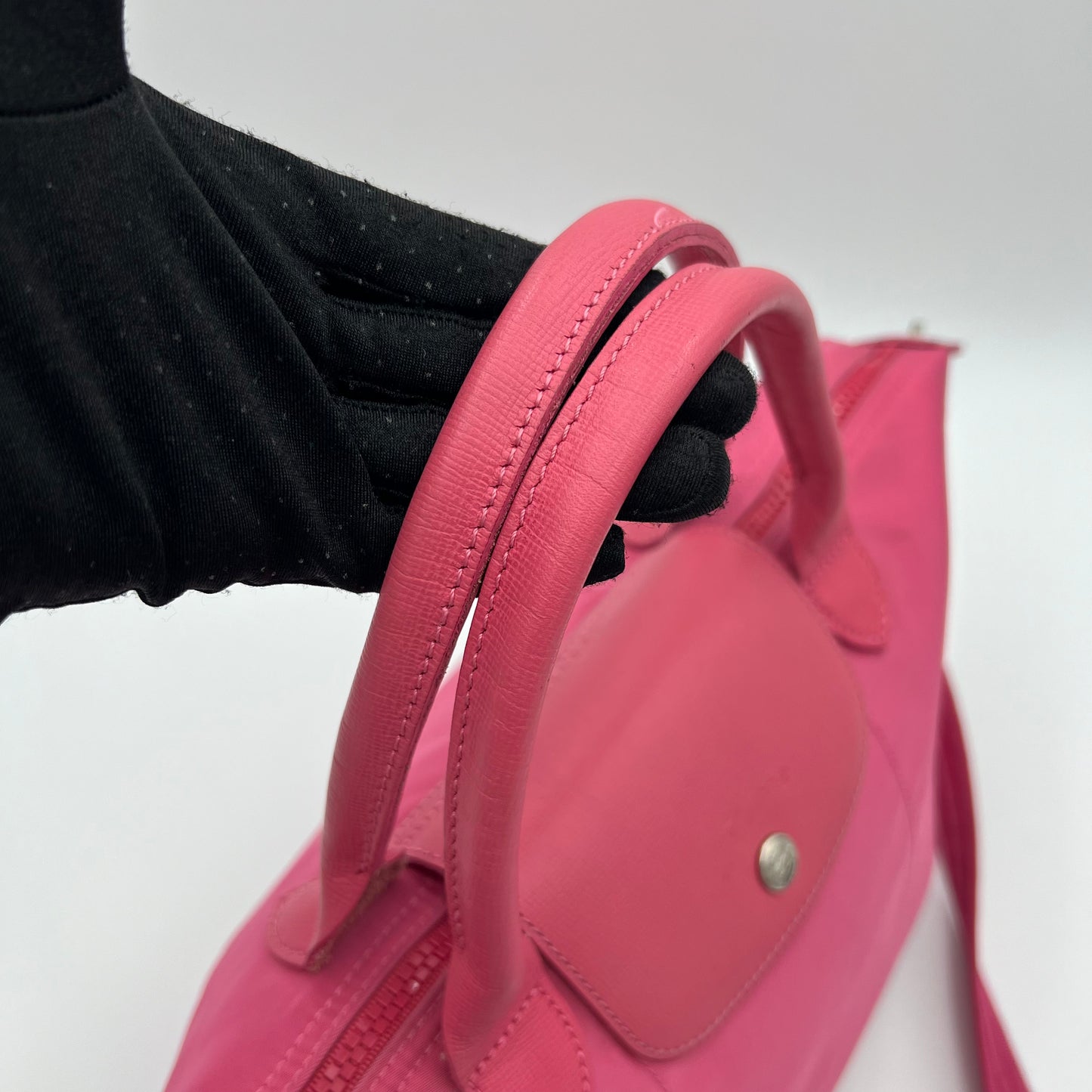 Longchamp Pink Le Pliage Neo Top Handle