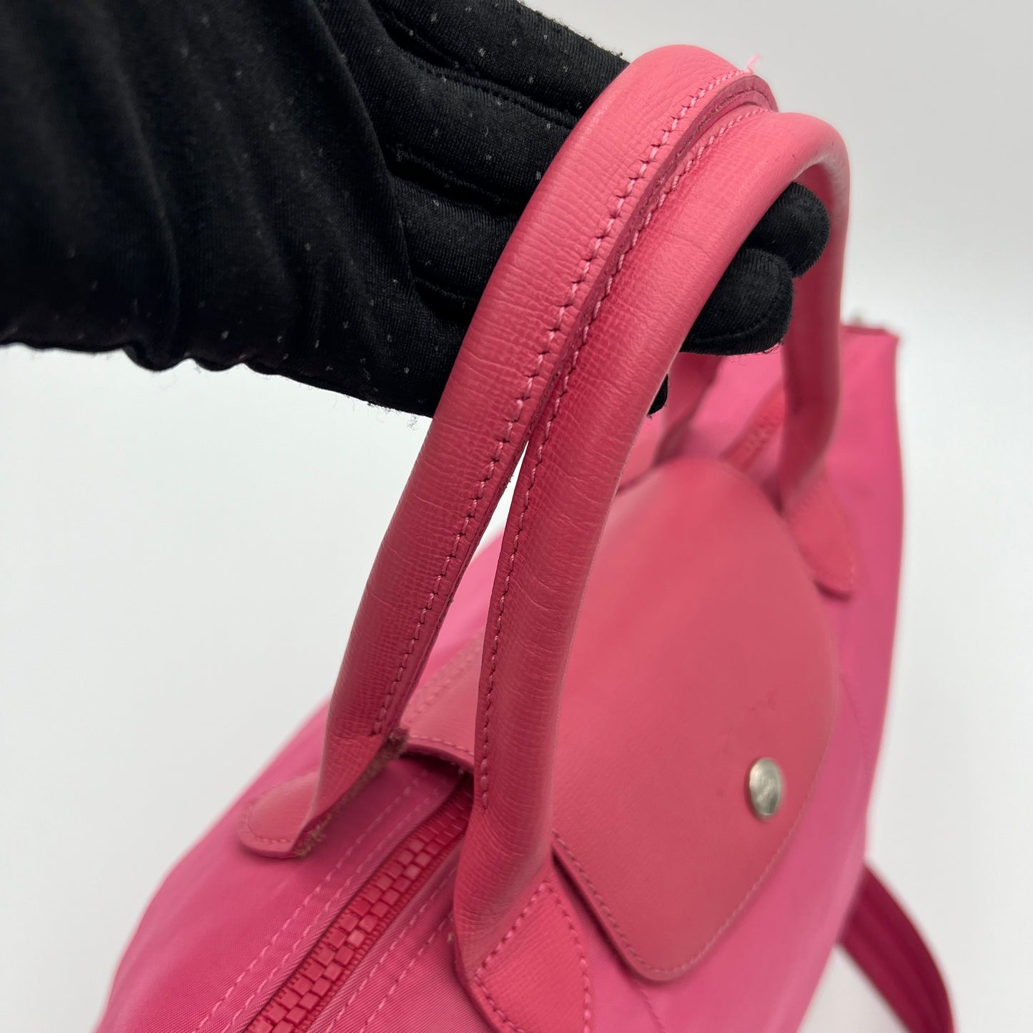 Longchamp Pink Le Pliage Neo Top Handle