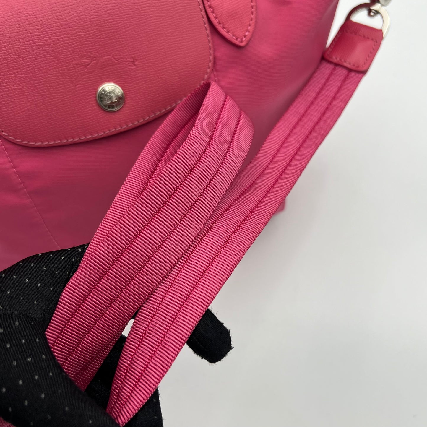 Longchamp Pink Le Pliage Neo Top Handle
