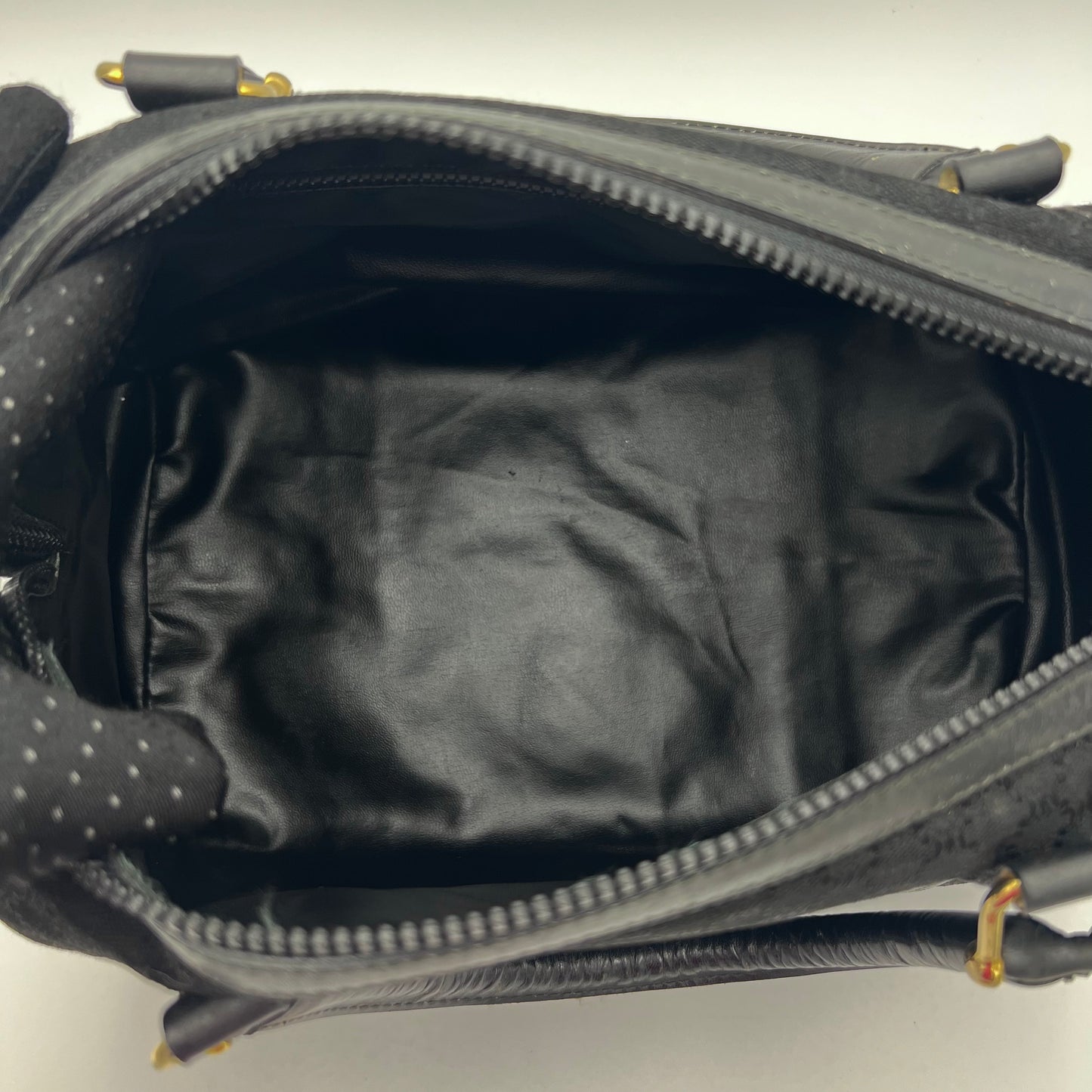 Celine Paris Black Macadam Canvas and Leather Boston 30