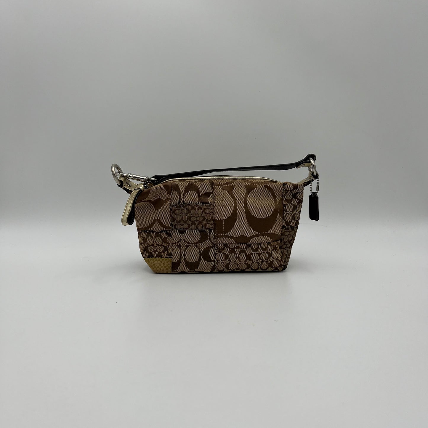 Coach C Signature Canvas Patchwork Pochette Handbag