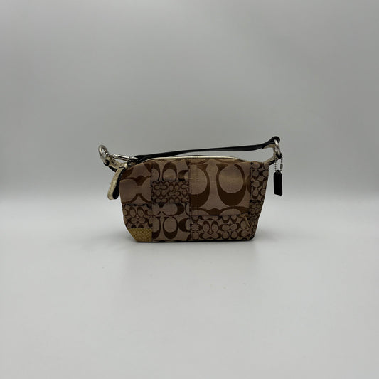 Coach C Signature Canvas Patchwork Pochette Handbag
