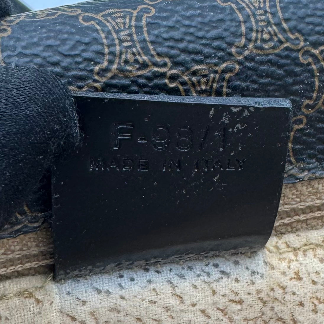 Celine Paris Black Macadam Horse Carriage Box Crossbody
