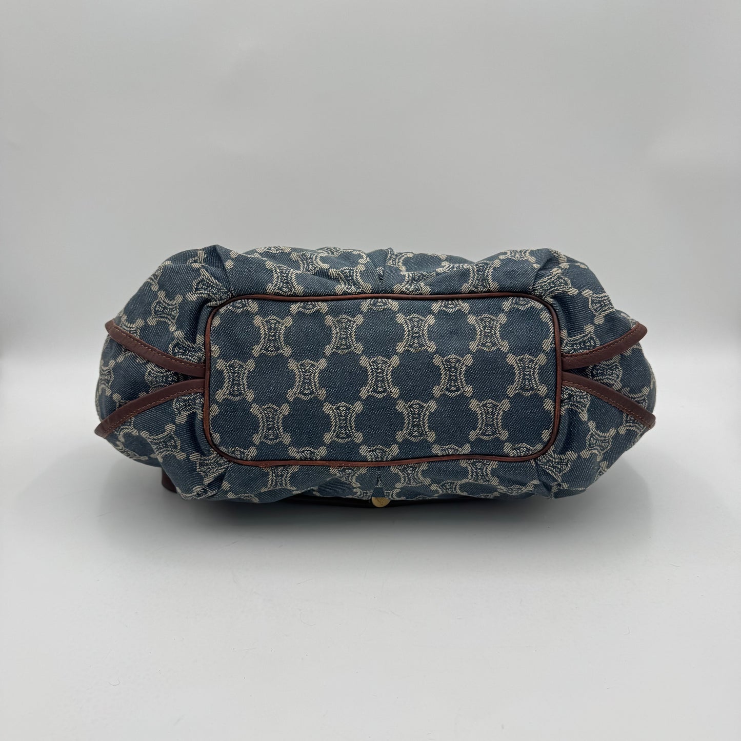 Celine Paris Denim Macadam Bittersweet Hobo Shoulder Bag