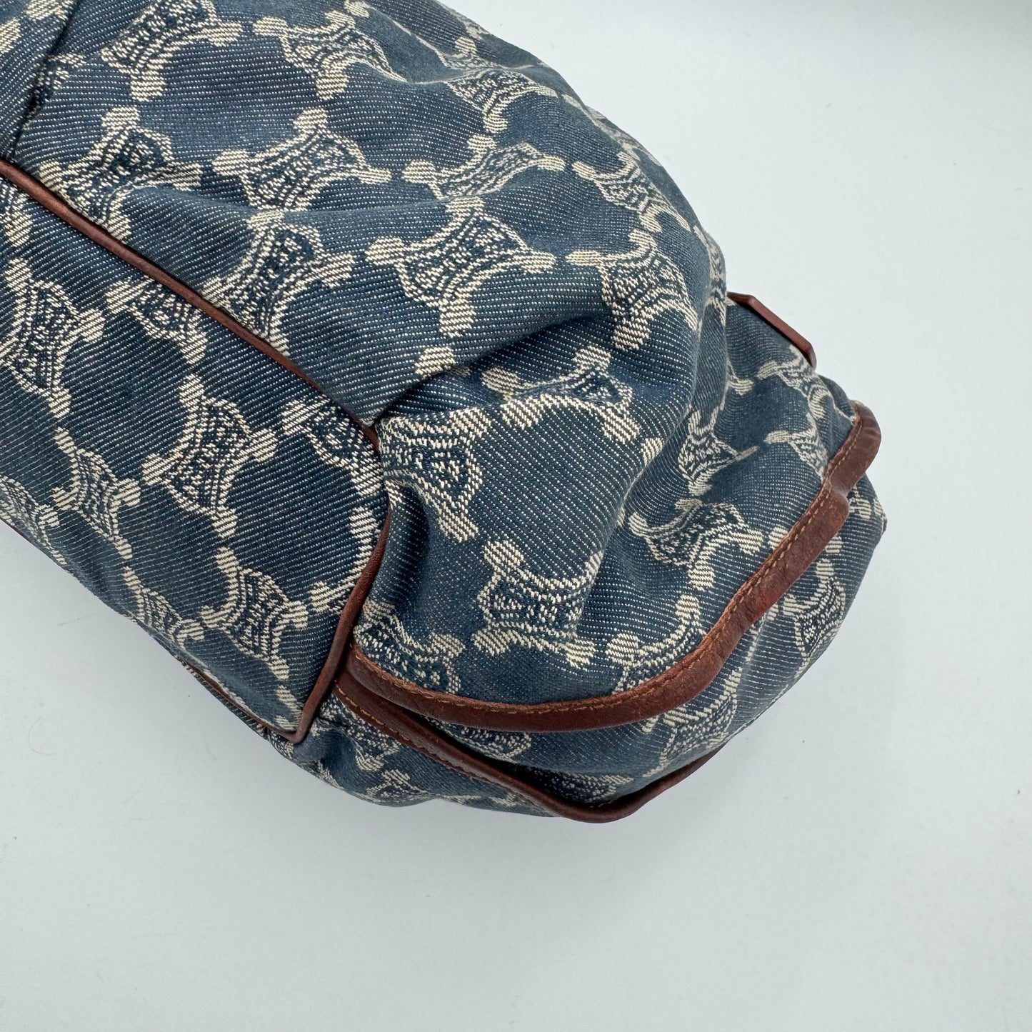 Celine Paris Denim Macadam Bittersweet Hobo Shoulder Bag