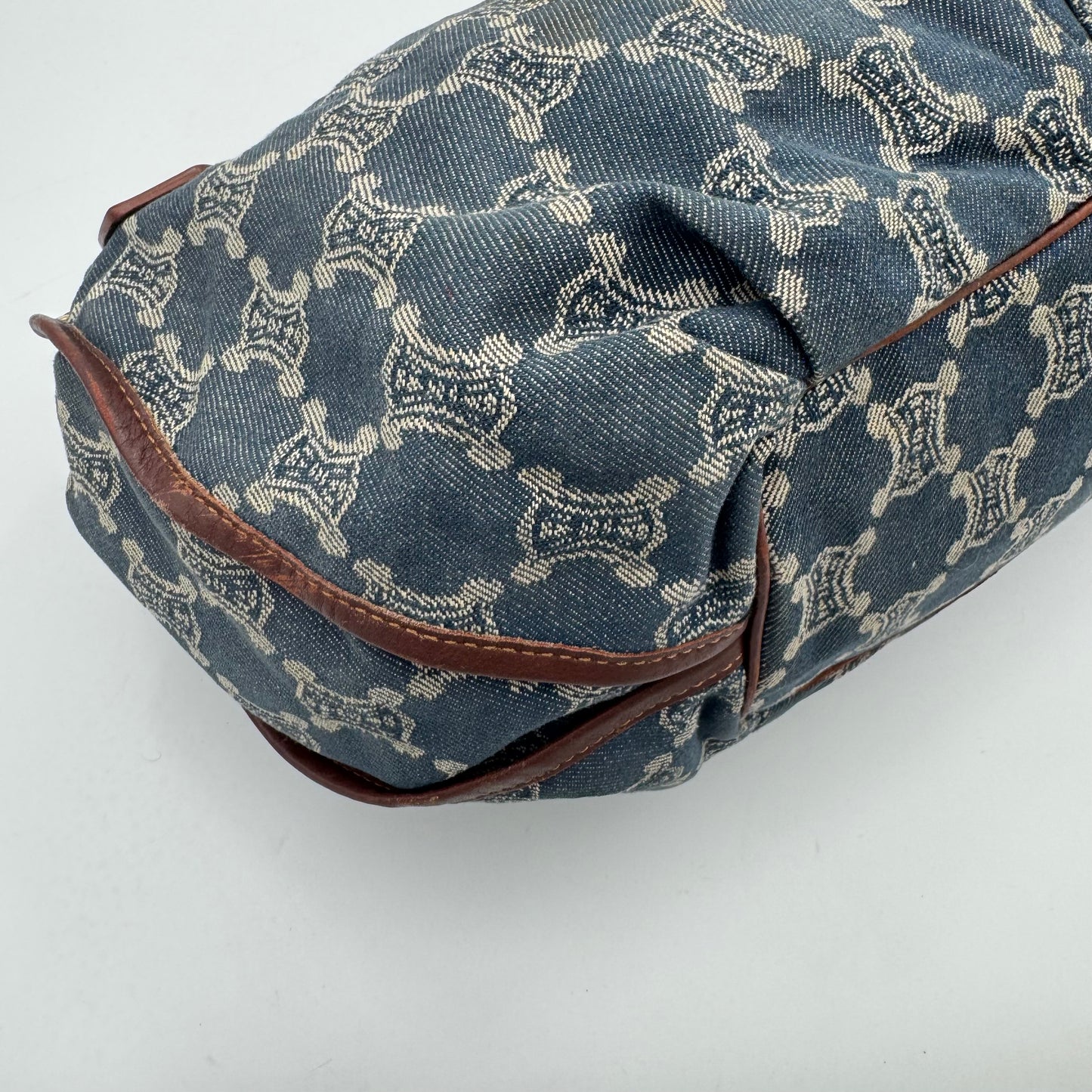 Celine Paris Denim Macadam Bittersweet Hobo Shoulder Bag