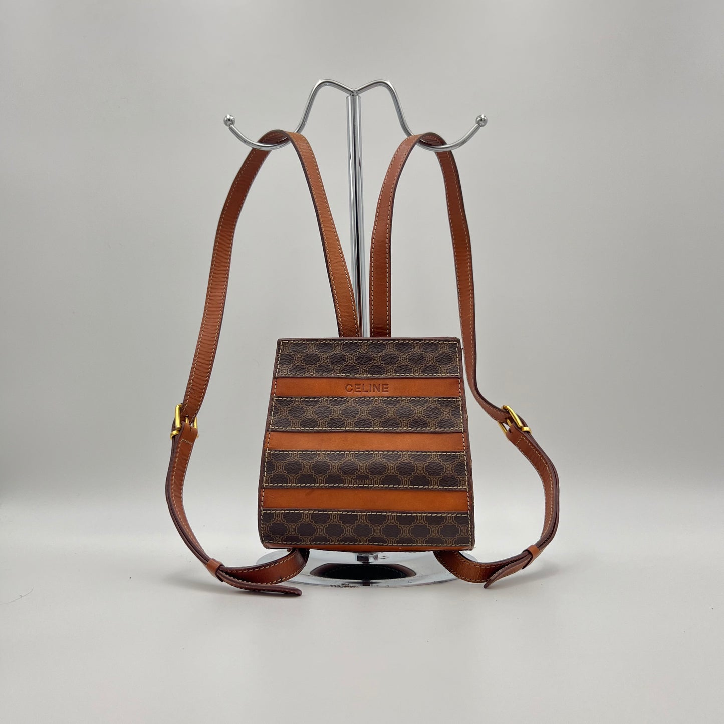 Celine Paris Macadam Stripes Mini Backpack