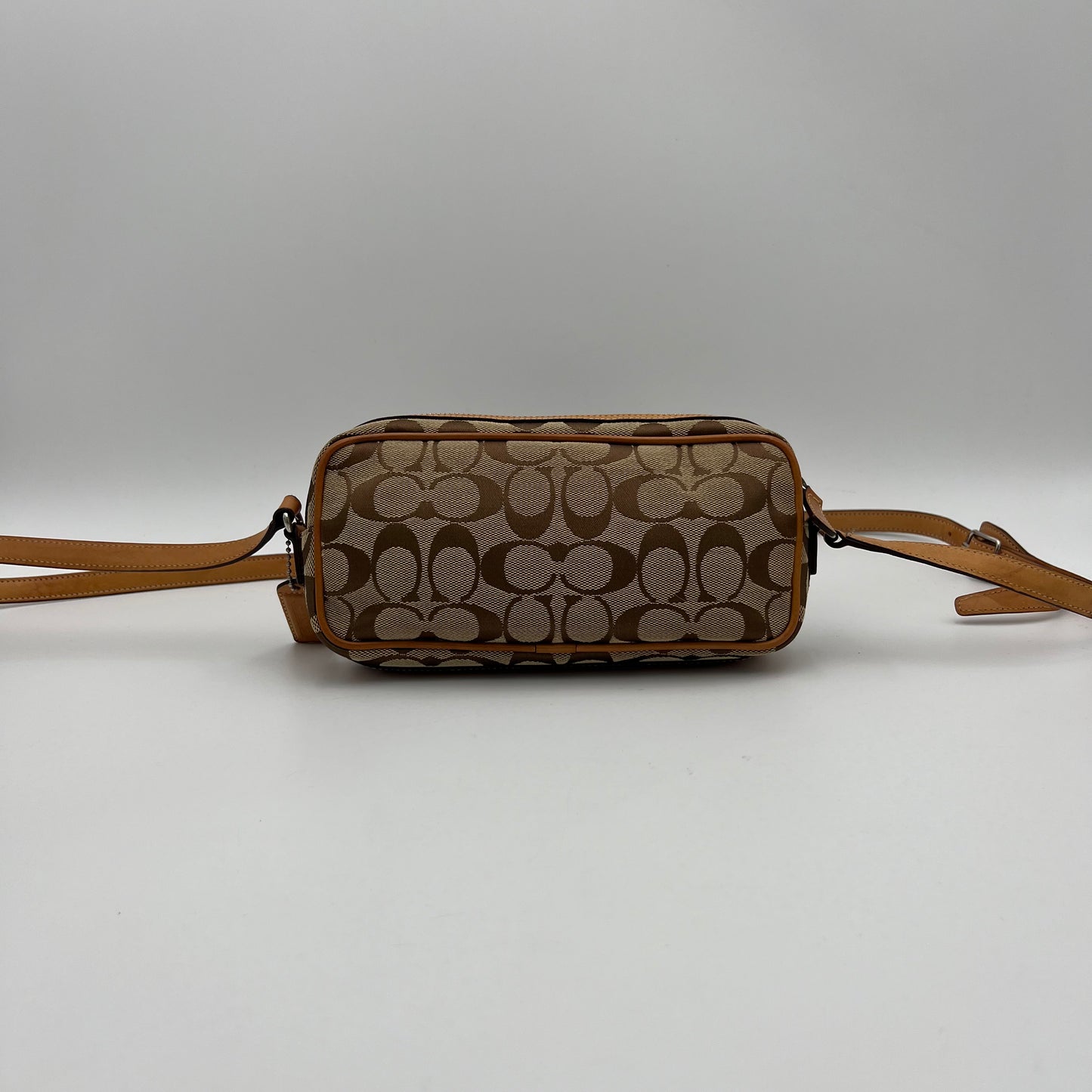 Coach Brown Signature Canvas and Leather Mini Crossbody