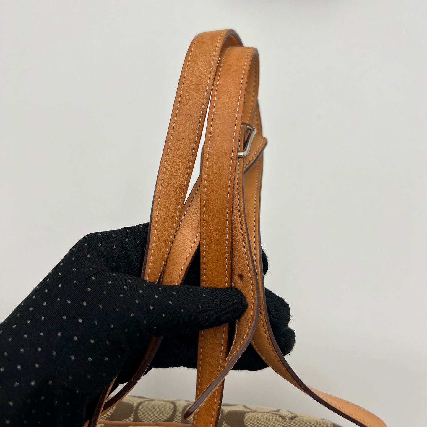 Coach Brown Signature Canvas and Leather Mini Crossbody