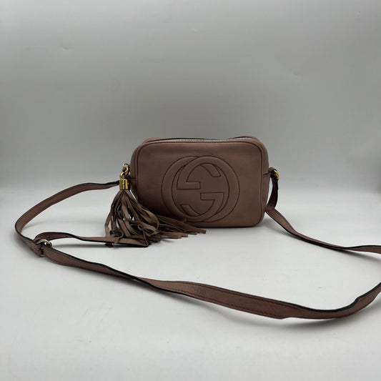 Gucci Dust Pink Leather Soho Disco Crossbody