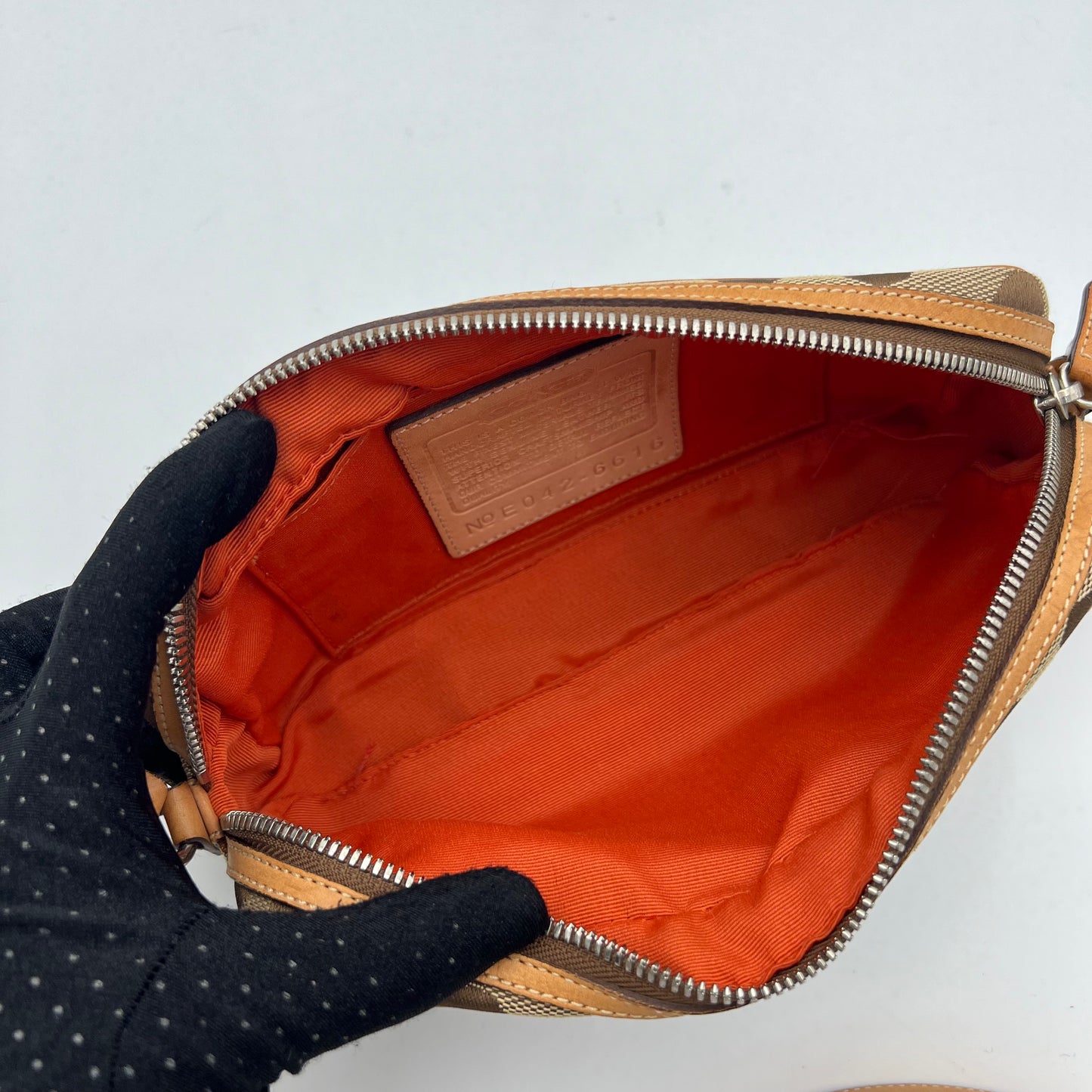 Coach Brown Signature Canvas and Leather Mini Crossbody