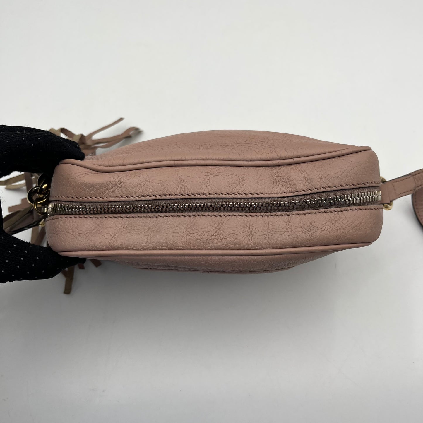 Gucci Dust Pink Leather Soho Disco Crossbody