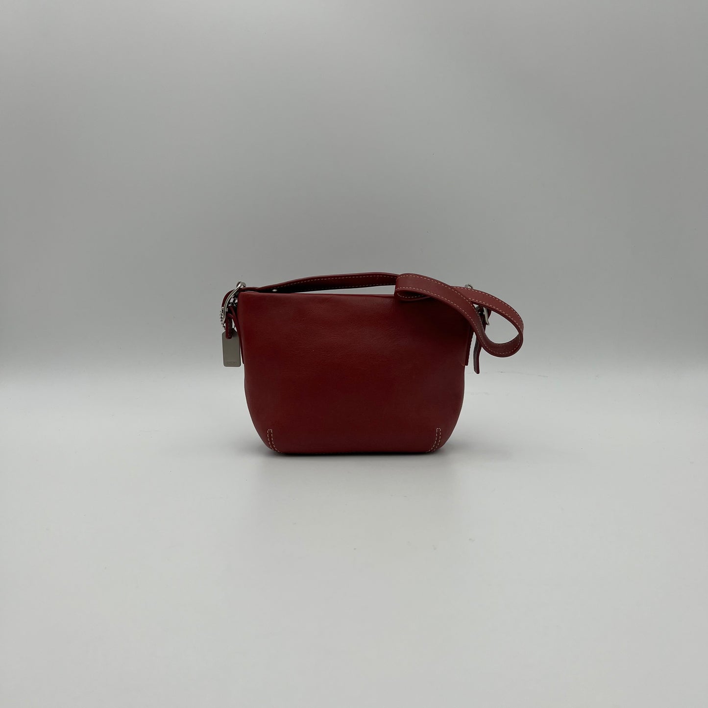 Coach Cherry Red Leather Mini Pochette