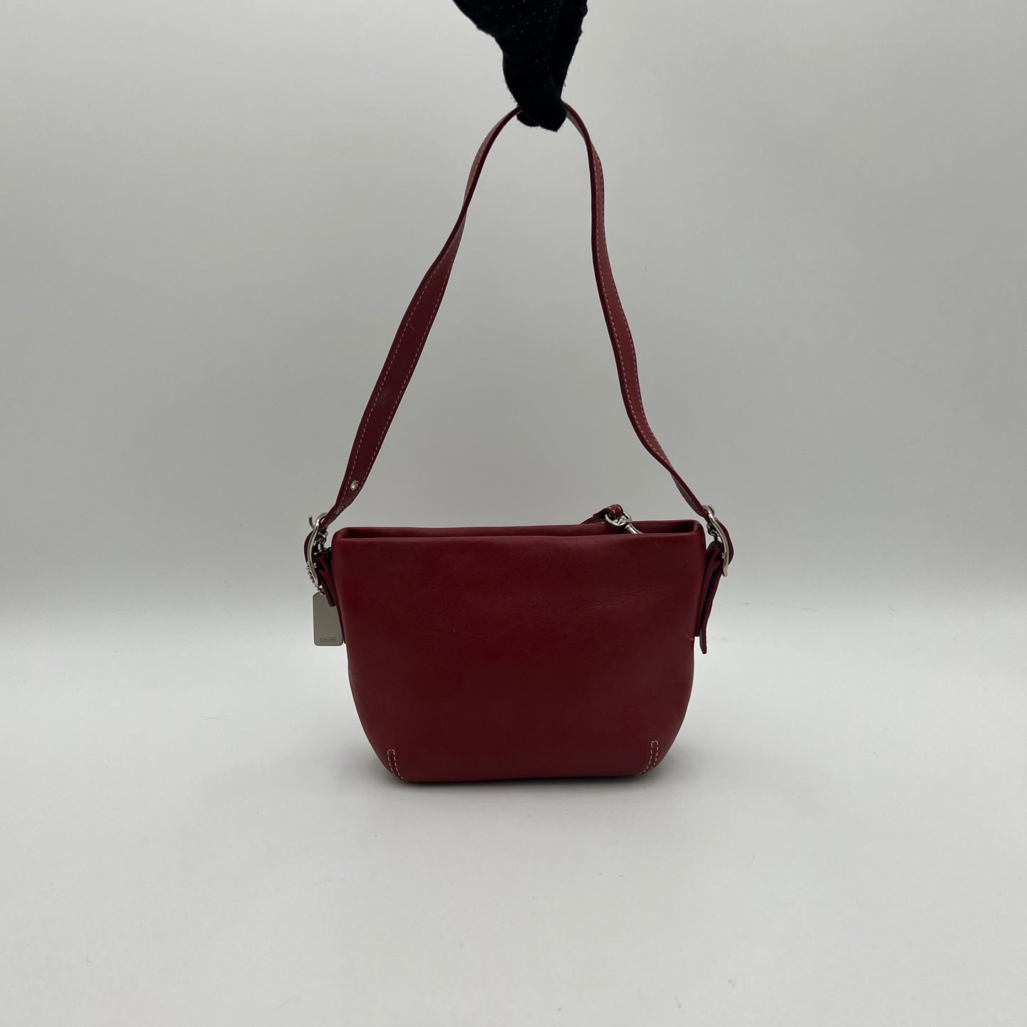 Coach Cherry Red Leather Mini Pochette
