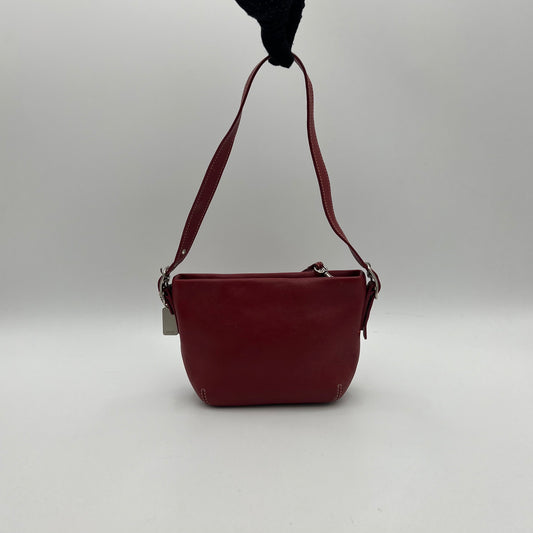 Coach Cherry Red Leather Mini Pochette