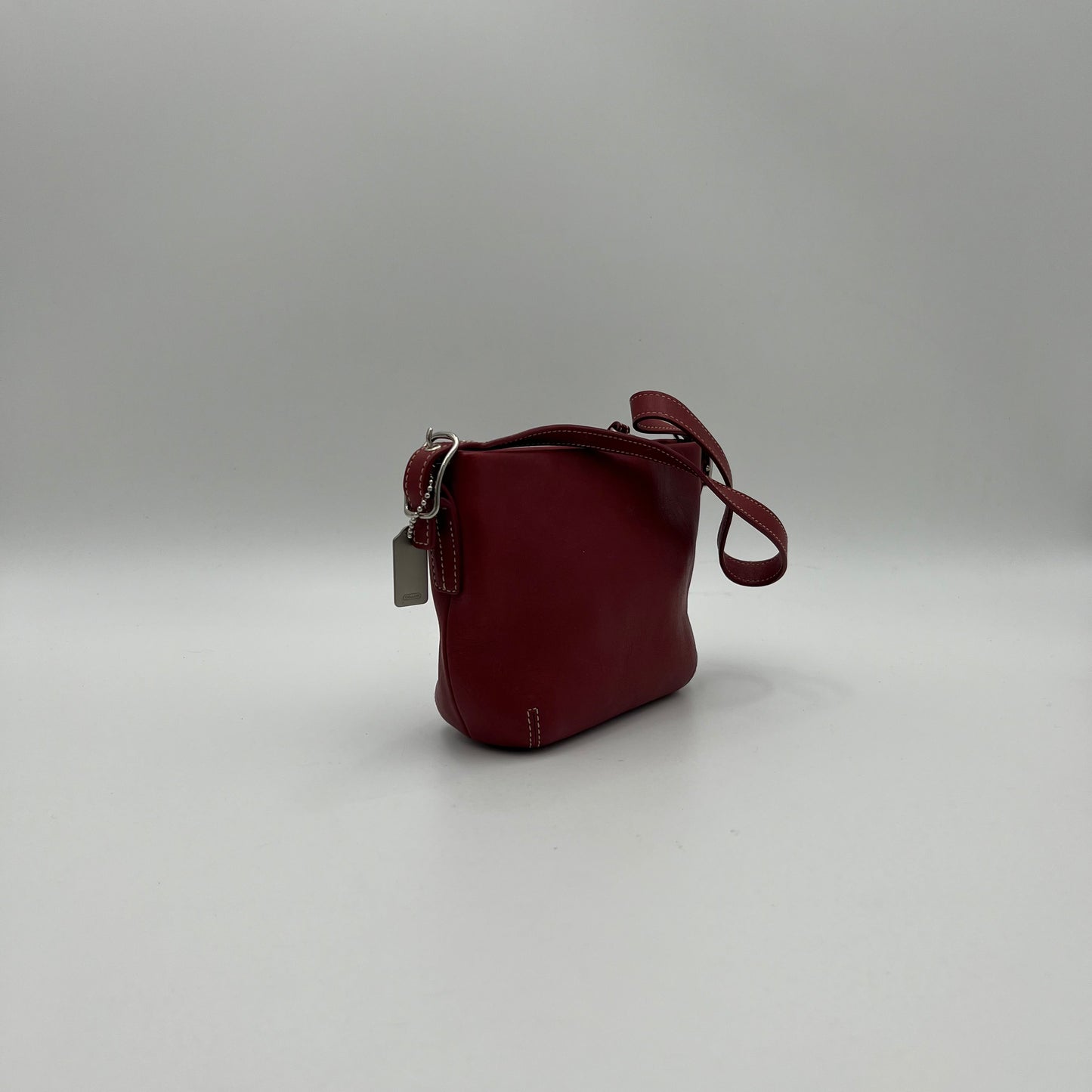 Coach Cherry Red Leather Mini Pochette