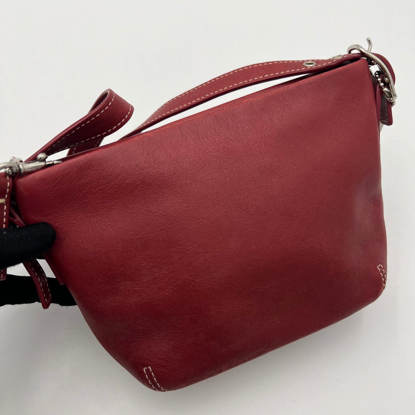 Coach Cherry Red Leather Mini Pochette