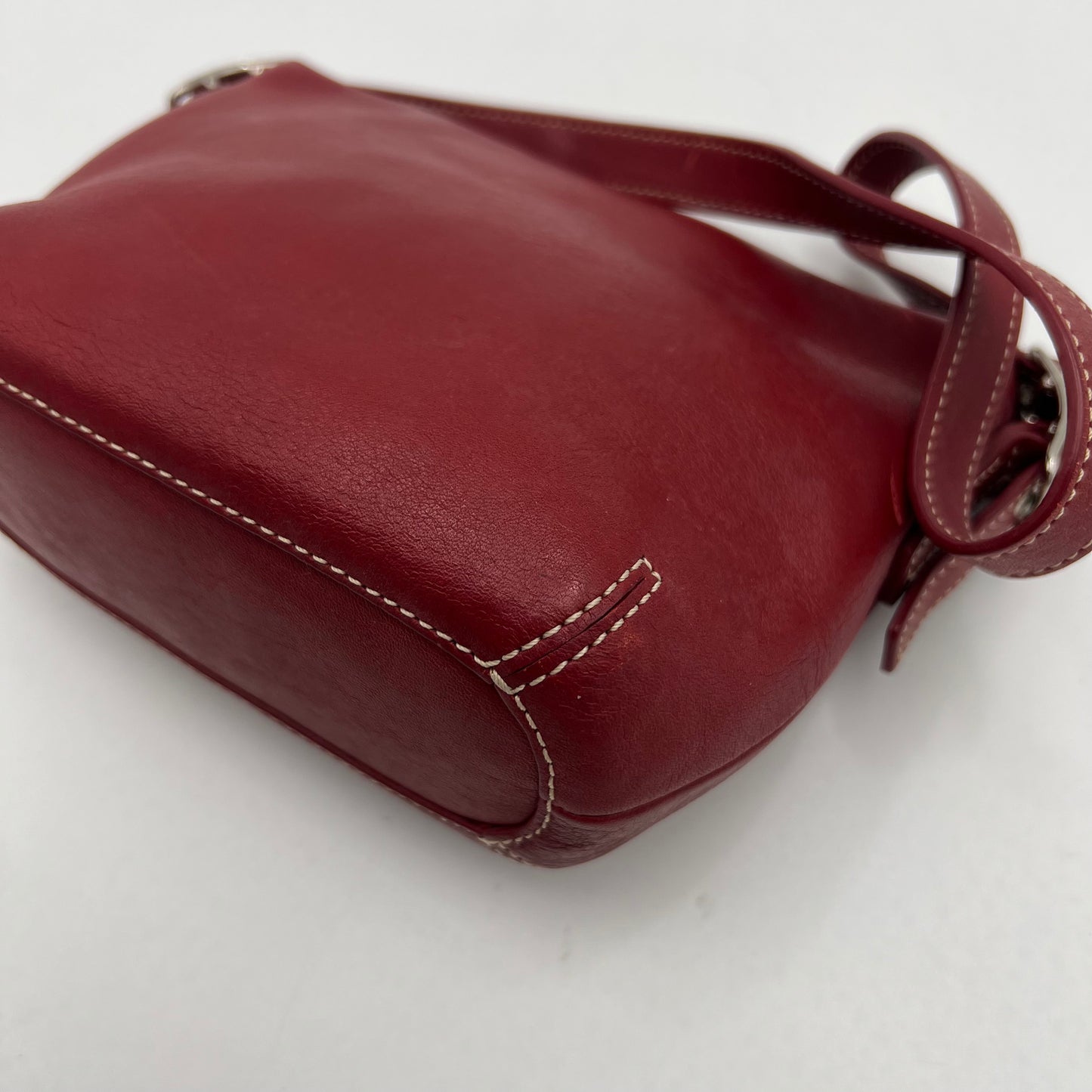 Coach Cherry Red Leather Mini Pochette