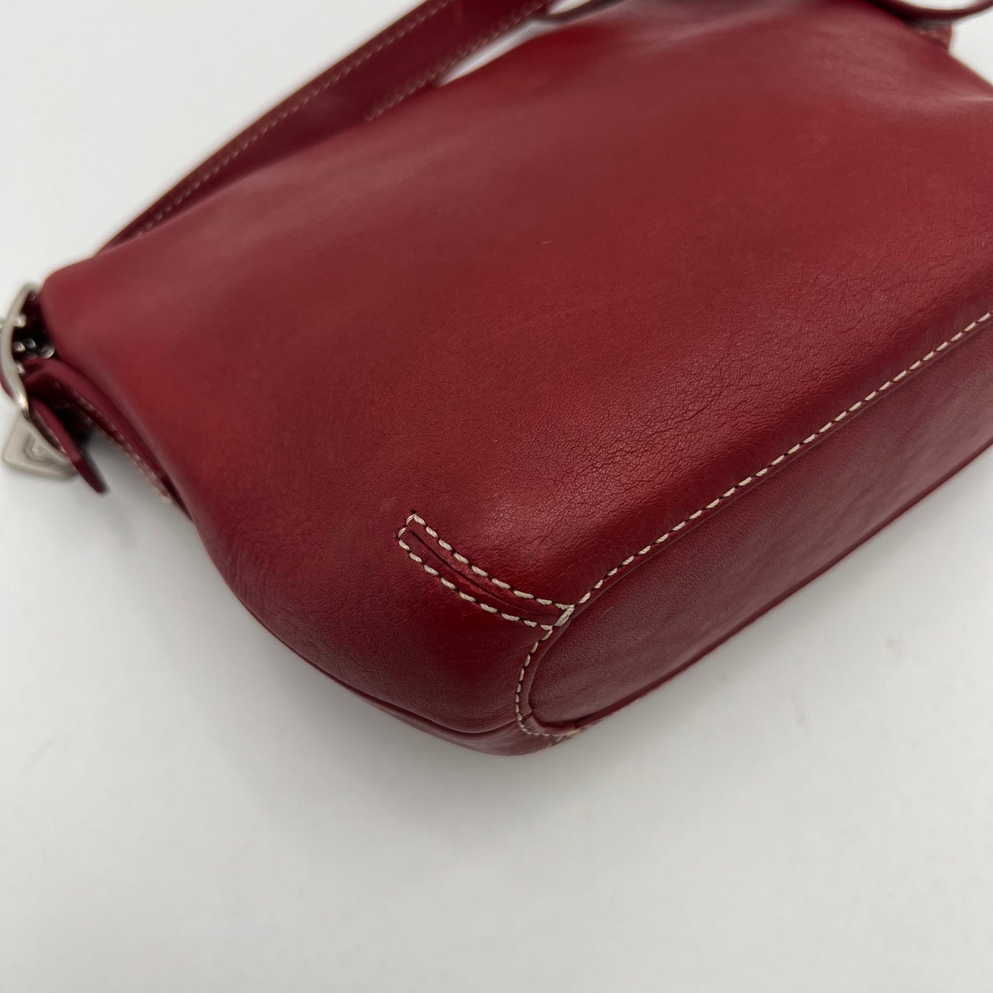 Coach Cherry Red Leather Mini Pochette