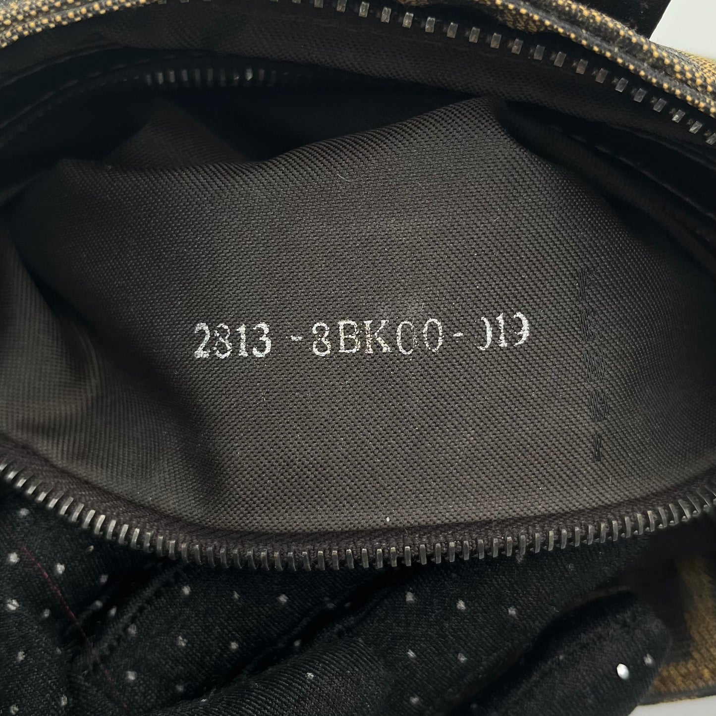 Fendi Tobacco Zucca Zip Flap Mini Baguette