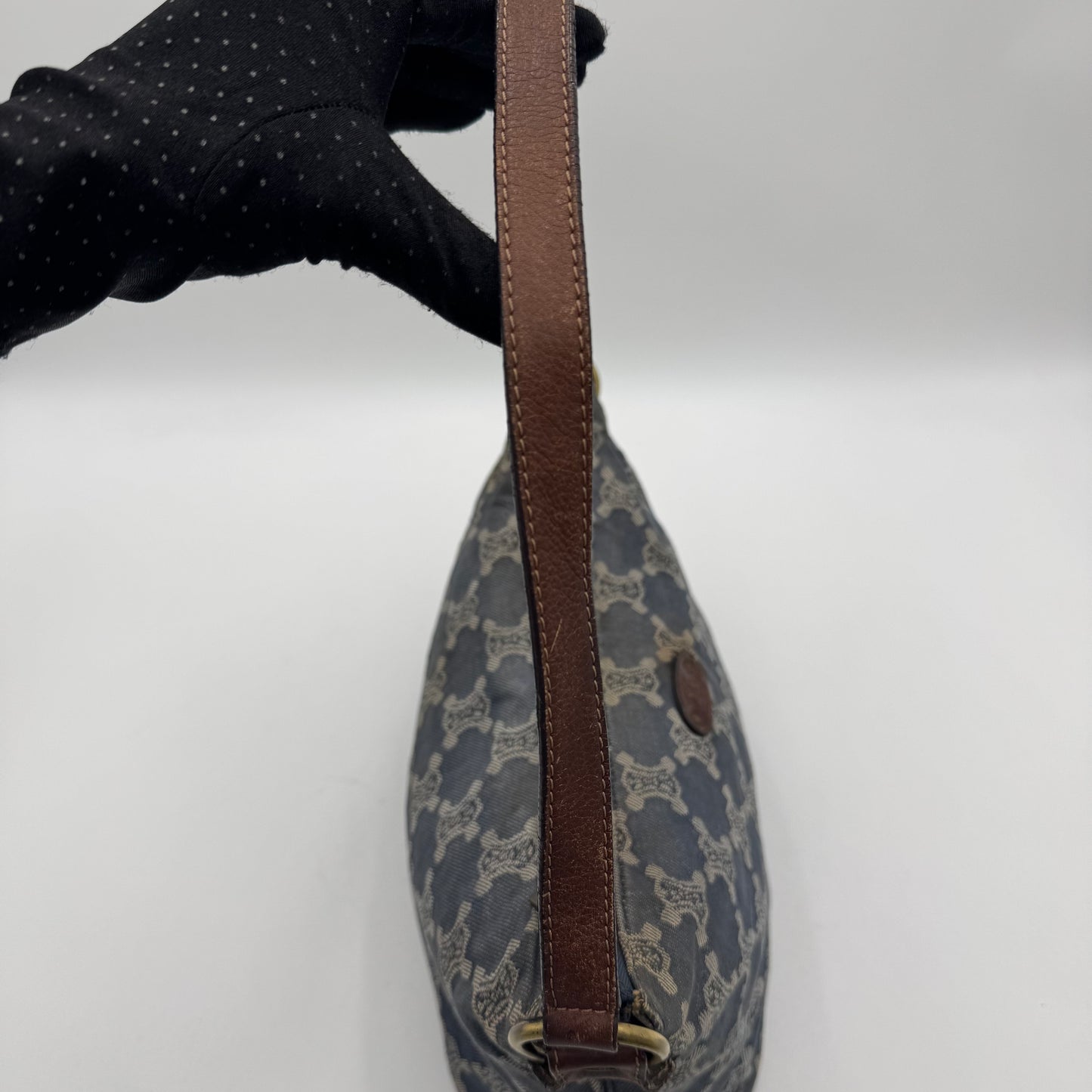 Celine Paris Macadam Denim Shoulder Bag