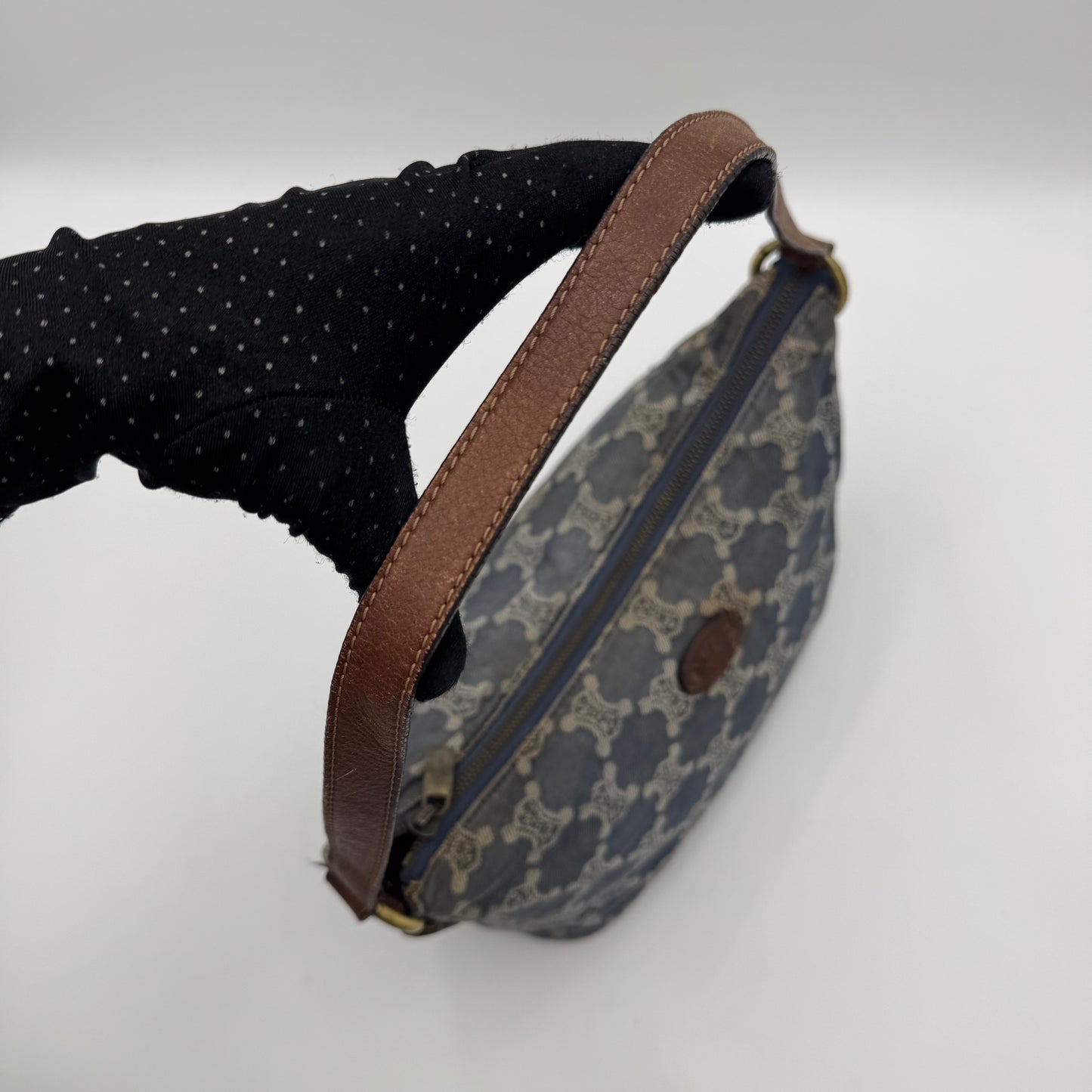 Celine Paris Macadam Denim Shoulder Bag