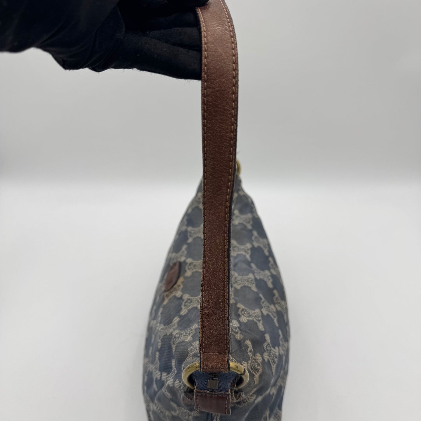 Celine Paris Macadam Denim Shoulder Bag