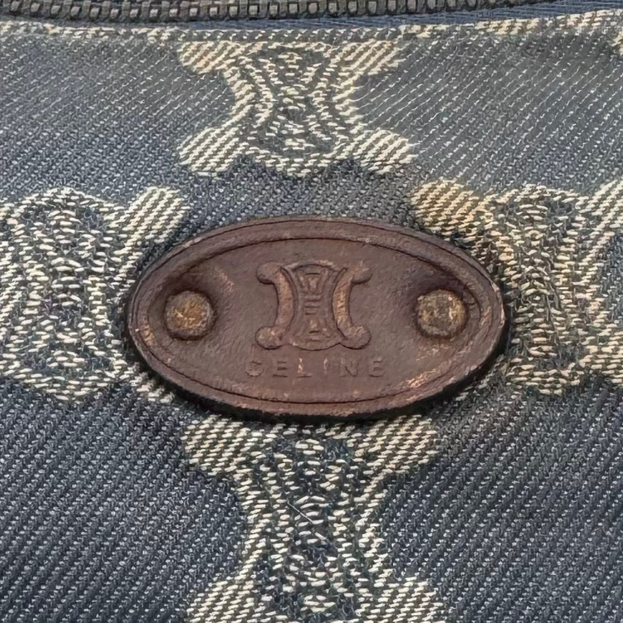 Celine Paris Macadam Denim Shoulder Bag