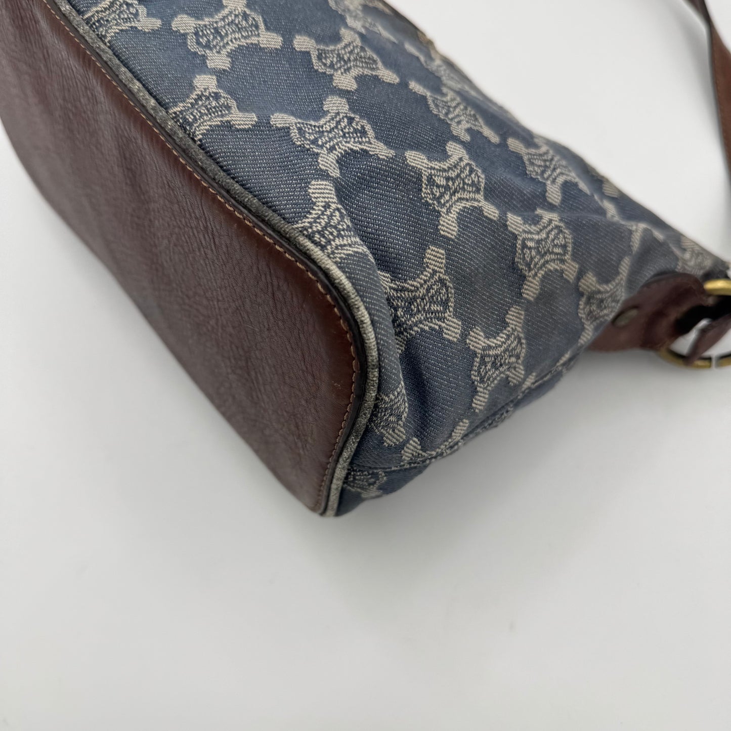 Celine Paris Macadam Denim Shoulder Bag