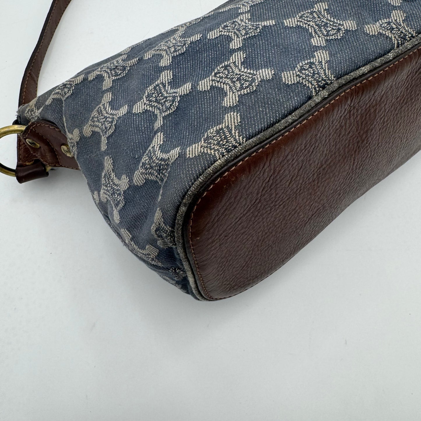 Celine Paris Macadam Denim Shoulder Bag