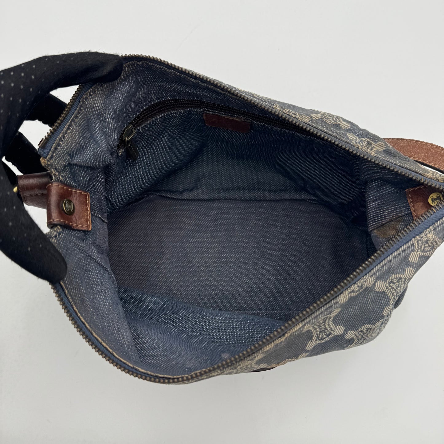 Celine Paris Macadam Denim Shoulder Bag