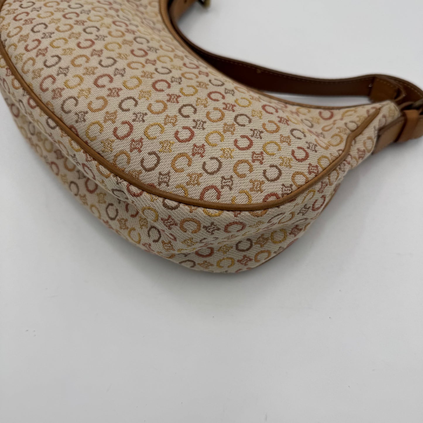 Celine Paris Neutral C Triomphe Canvas Ava Hobo Baguette