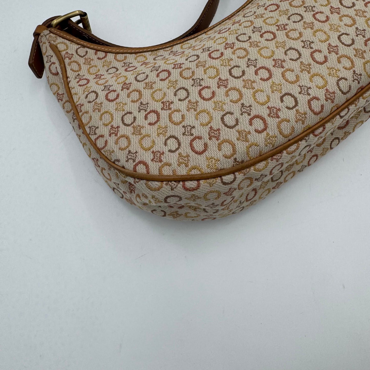Celine Paris Neutral C Triomphe Canvas Ava Hobo Baguette