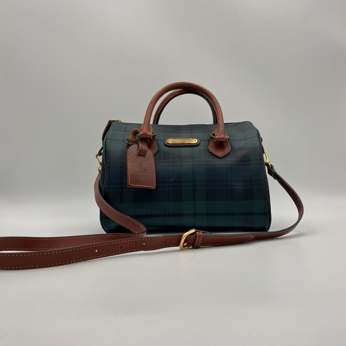 Polo Ralph Lauren Vintage Plaid Boston 25 Bag