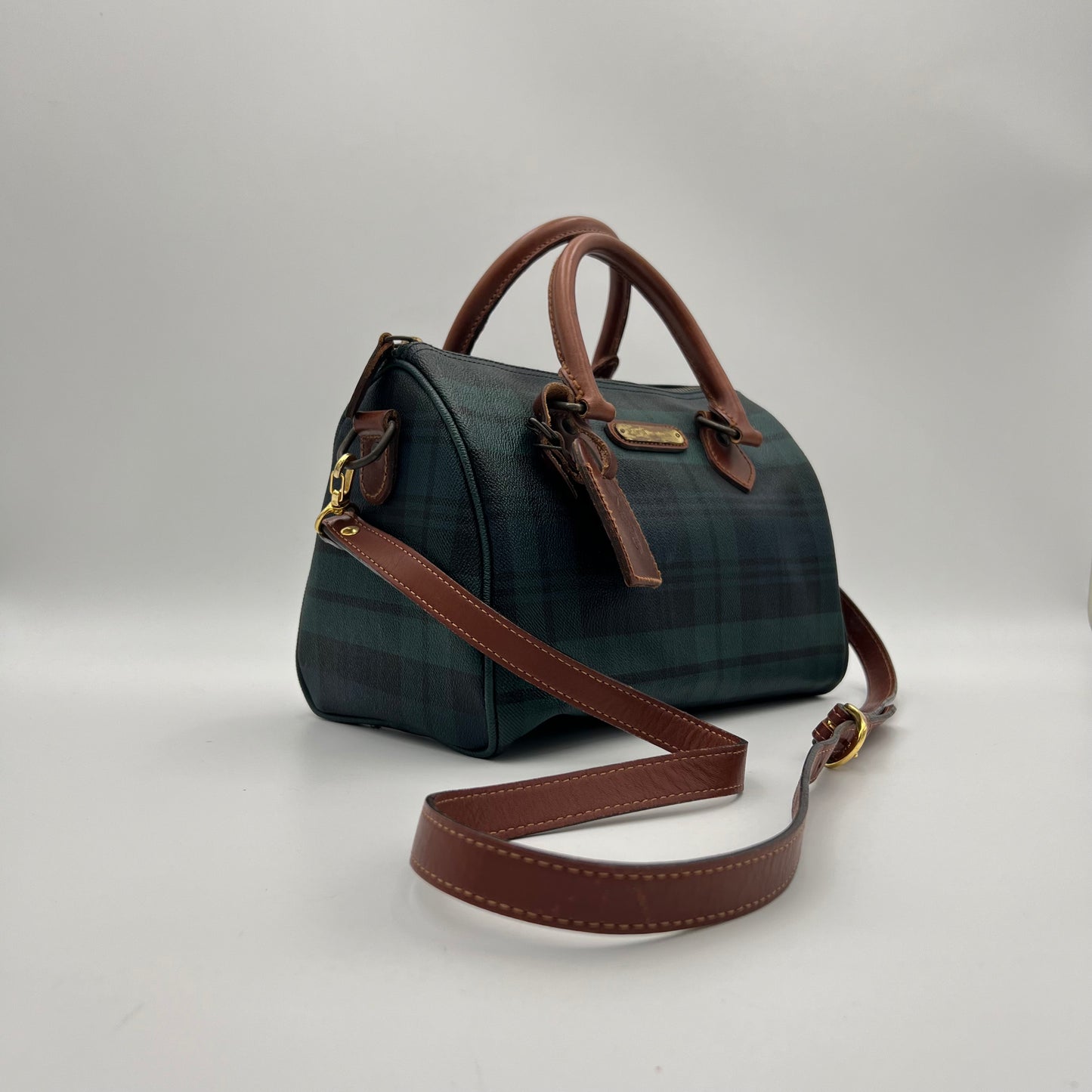 Polo Ralph Lauren Vintage Plaid Boston 25 Bag
