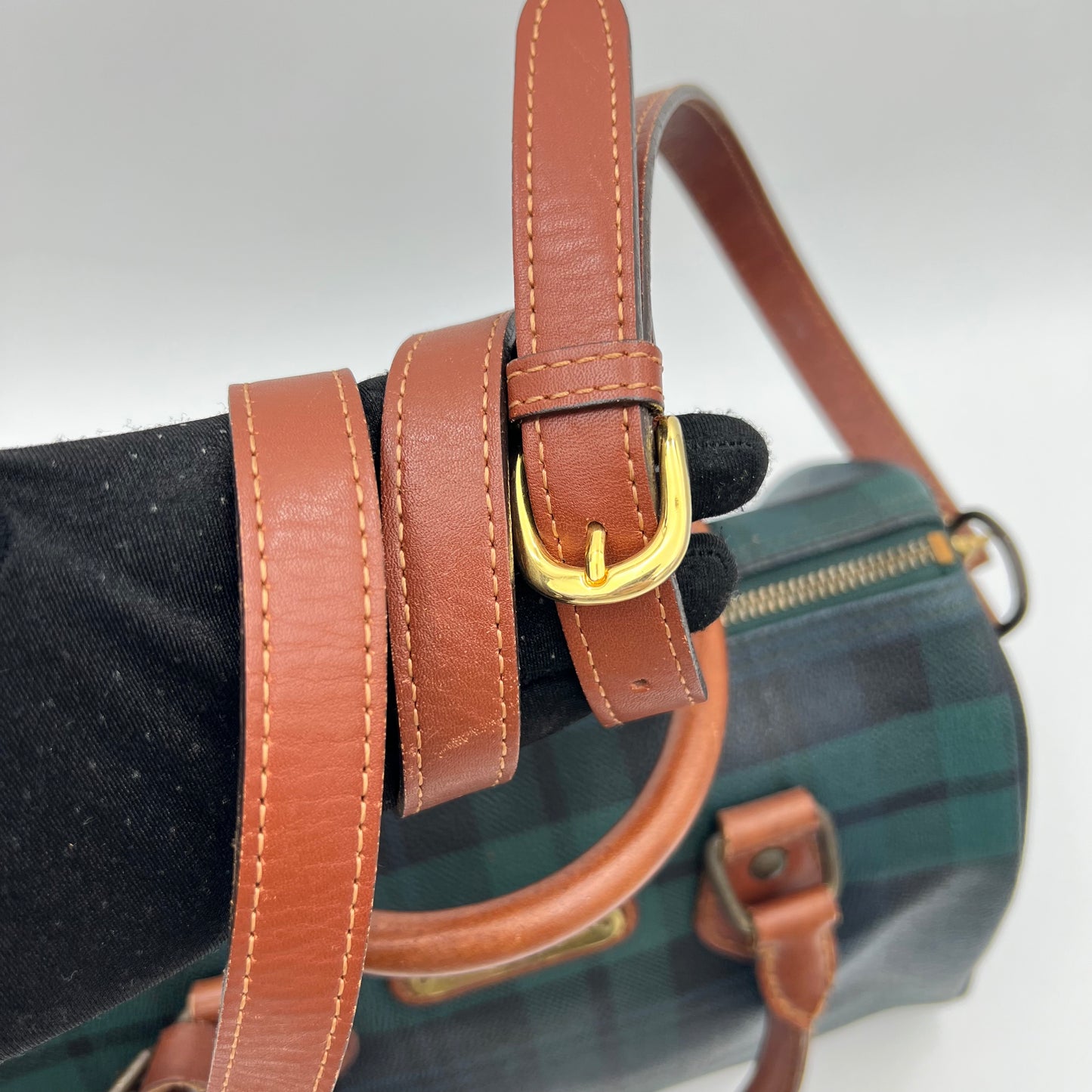 Polo Ralph Lauren Vintage Plaid Boston 25 Bag