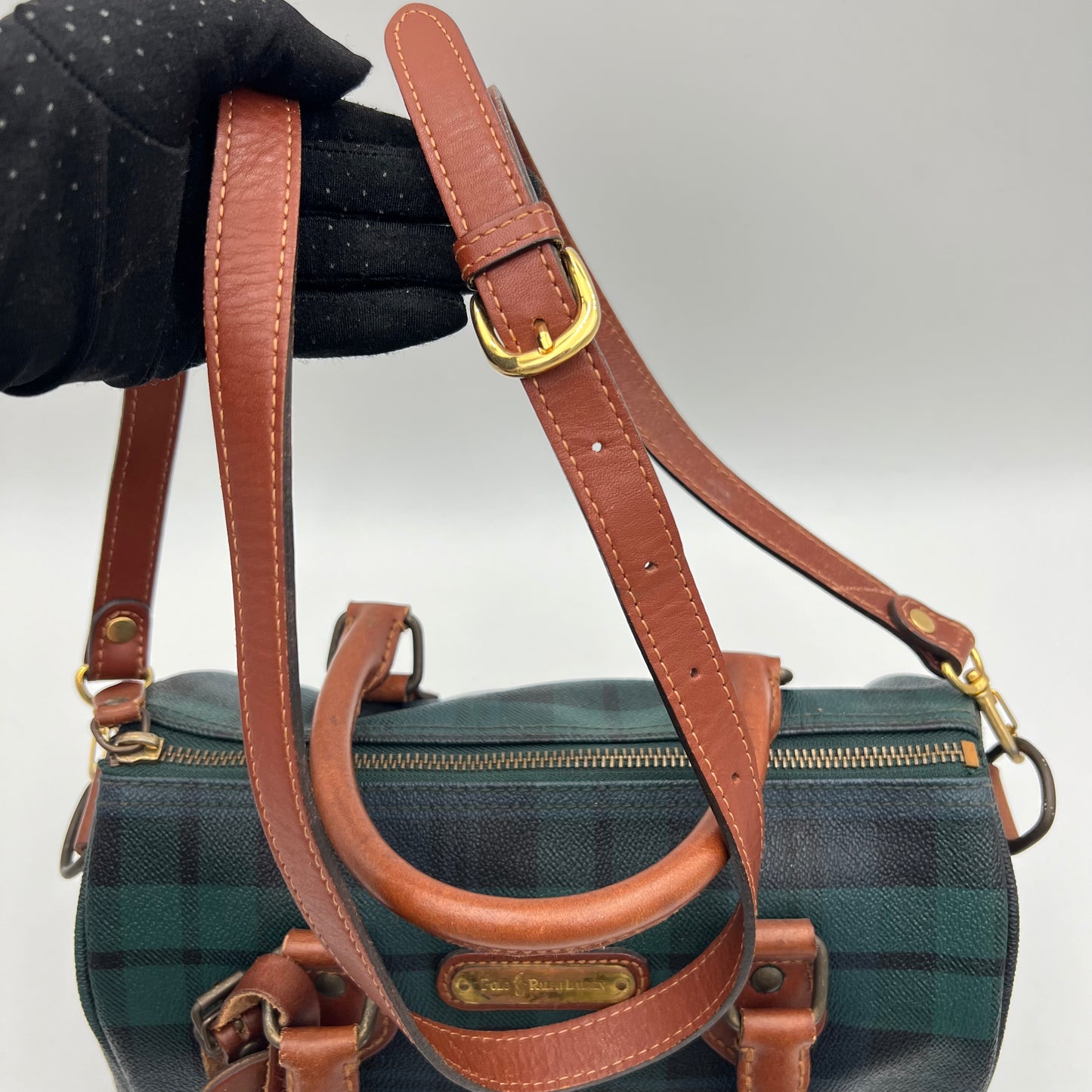 Polo Ralph Lauren Vintage Plaid Boston 25 Bag