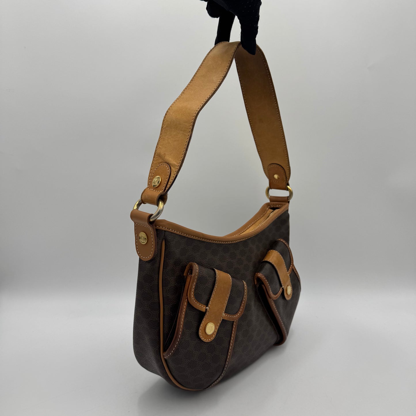 Celine Paris Macadam Multi-Pocket Hobo Bag