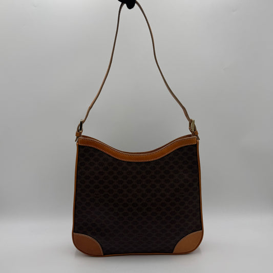 Celine Paris Brown Macadam Hobo Bag