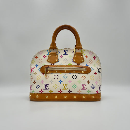 LV Takashi Murakami White Multicolor Alma PM