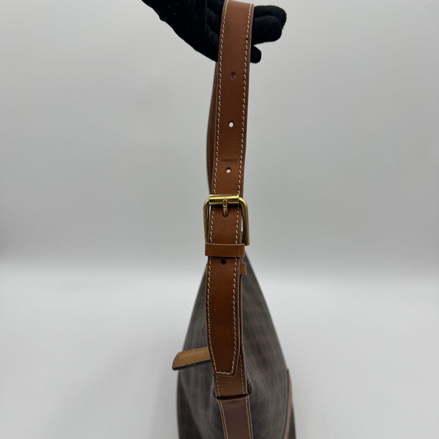 Celine Paris Macadam Logo Boat Shoulder Bag