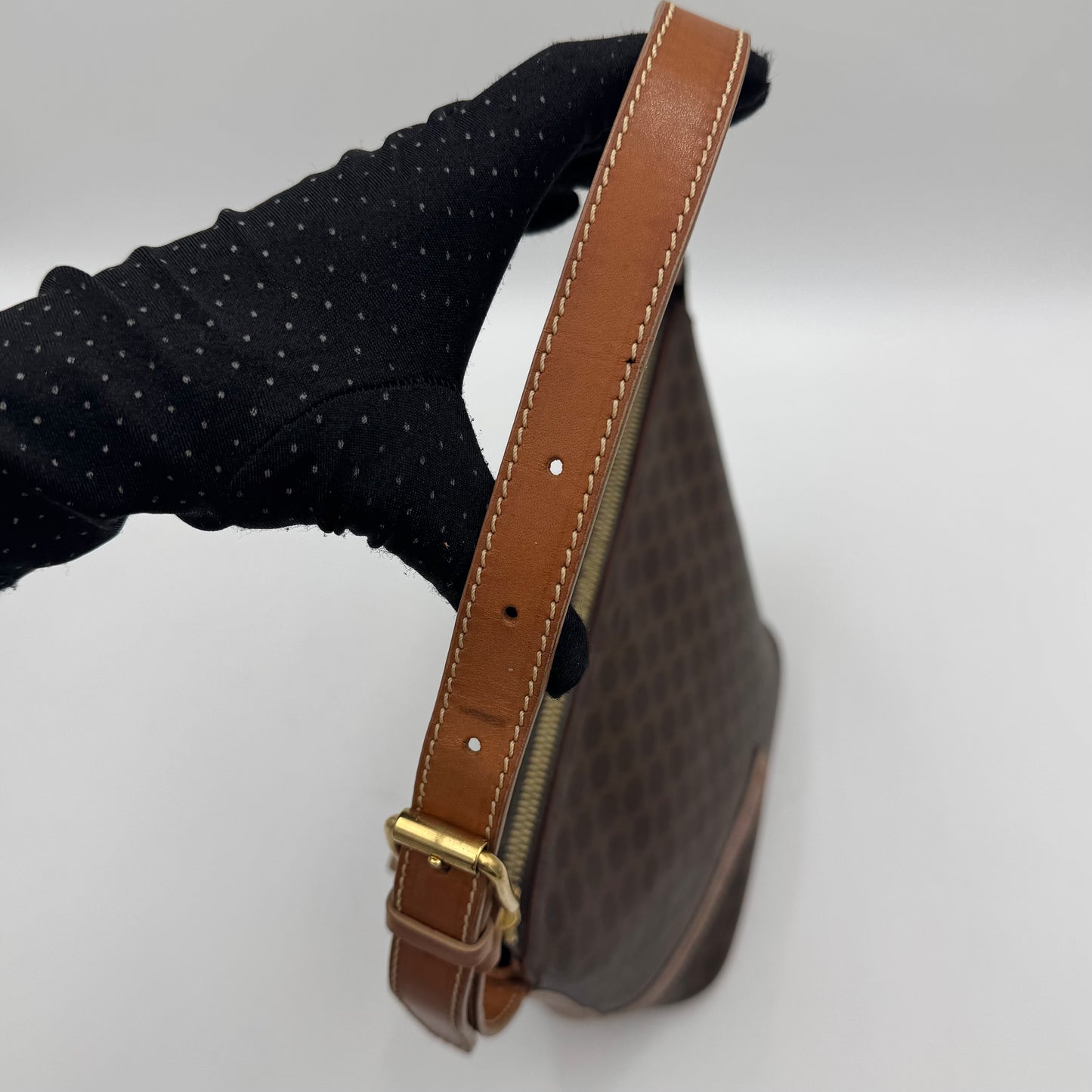 Celine Paris Macadam Logo Boat Shoulder Bag