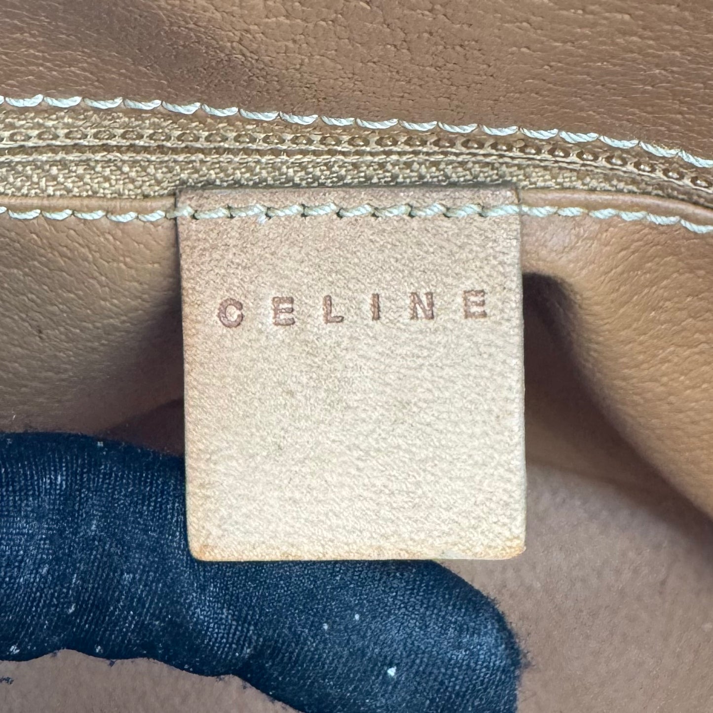 Celine Paris Macadam Logo Boat Shoulder Bag