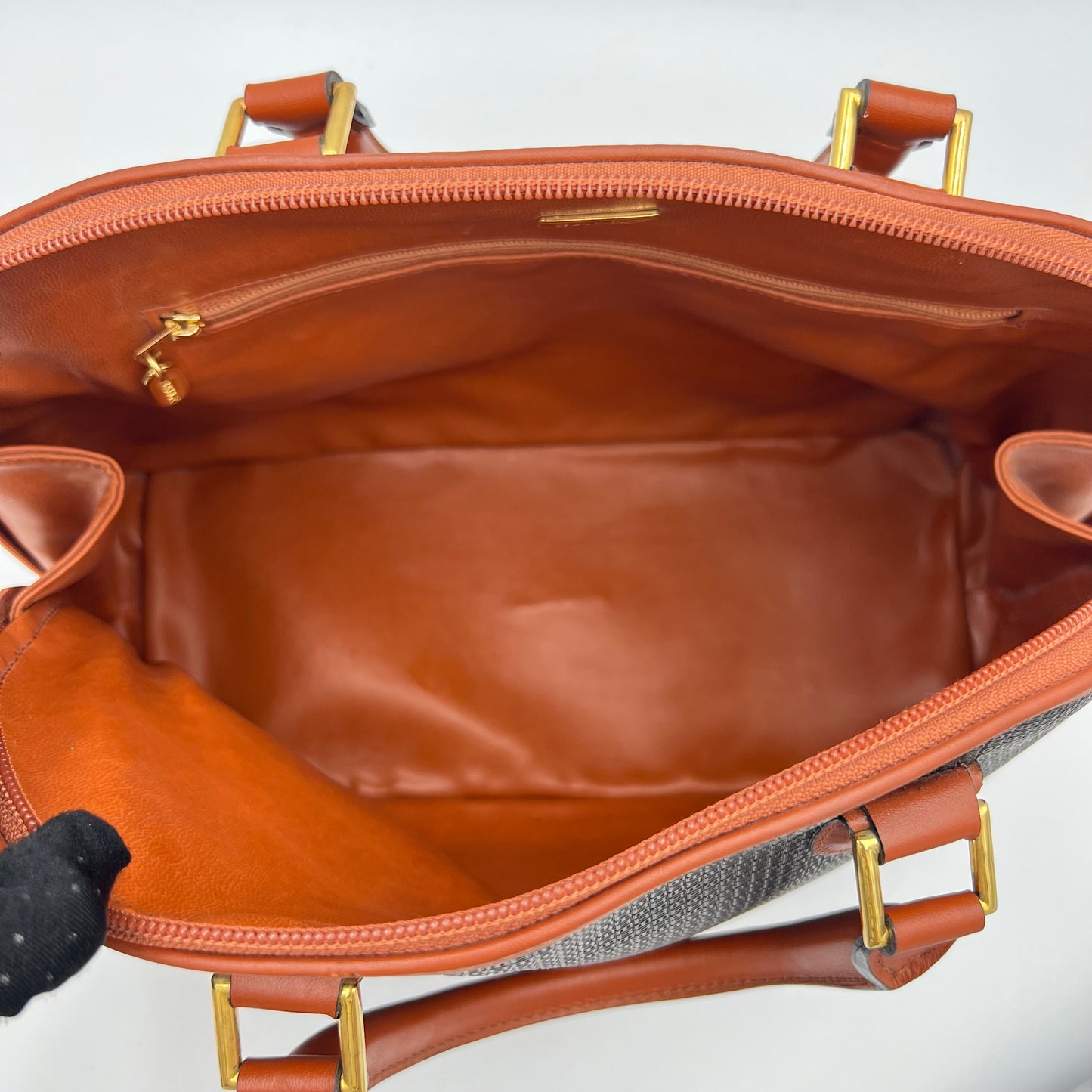 Bally Black and Brown Dome Satchel