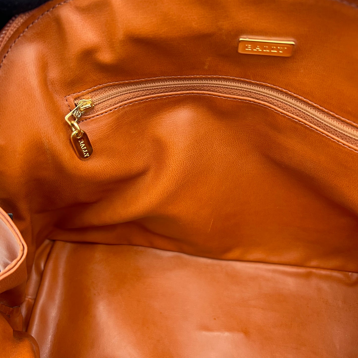 Bally Black and Brown Dome Satchel
