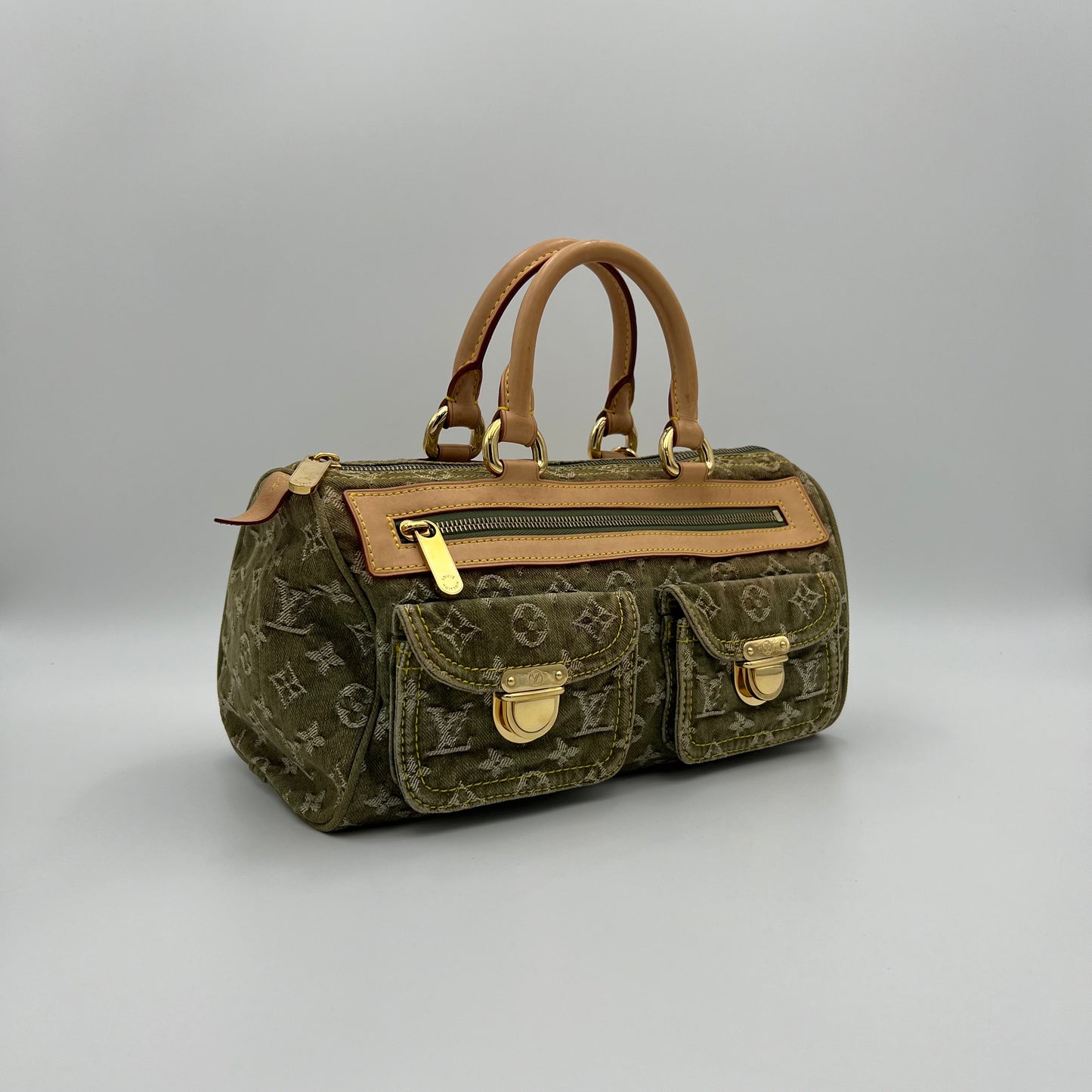 LV Green Monogram Denim Neo Speedy